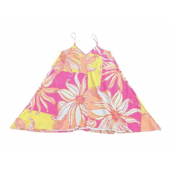 Lilly Pulitzer Womens Clara Trapeze Silk Dress Pink Just A Splash Small Resort - Picture 4 of 7